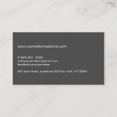 Carte De Visite Gris Schéma Miniature Science Tête humaine (Dos)