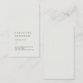 Carte De Visite gris simple (Devant / Derrière)