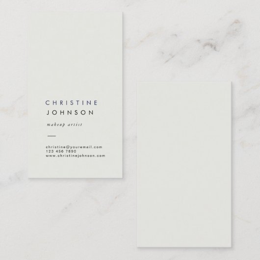 Carte De Visite gris simple (Devant / Derrière)