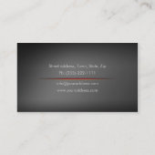 Carte de visite gris simple d'école de langues (Dos)