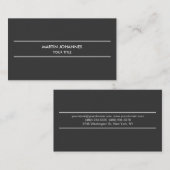Carte de visite gris simple et tendance (Devant / Derrière)