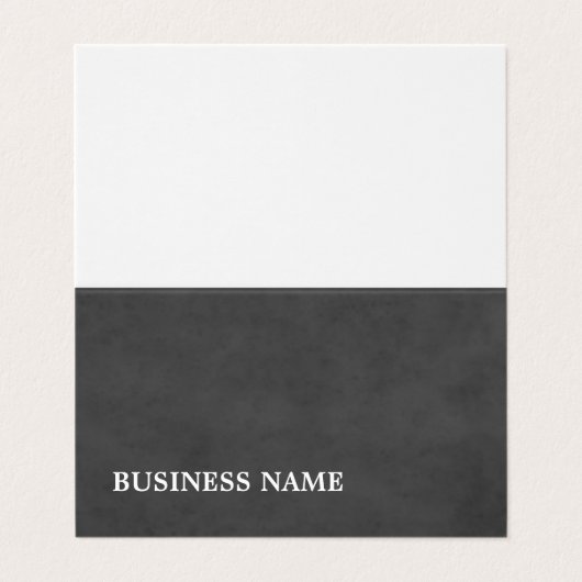 Carte De Visite Gris simple Gris blanc gras plié (Extérieur déplié)