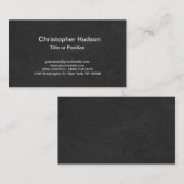 Carte De Visite Gris Simple Plat Moderne Design (Devant / Derrière)