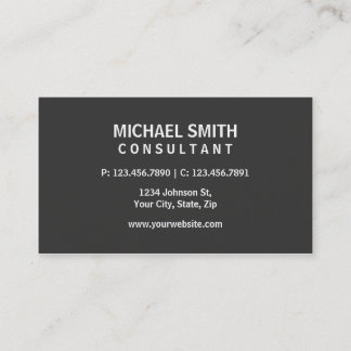 Carte De Visite Gris simple simple moderne élégant professionnel