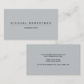 Carte De Visite Gris spécial simple et simple (Devant / Derrière)