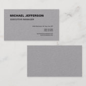 Carte De Visite Gris tendance moderne élégant simple (Devant / Derrière)