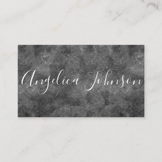 Carte De Visite Gris texturé (Devant)