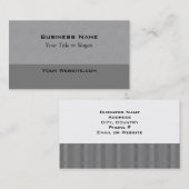 Carte De Visite Gris Texturé Moderne (Devant / Derrière)