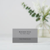Carte De Visite Gris Texturé Moderne (Debout devant)
