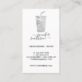 Carte De Visite Gris Tumbler instructions d'entretien ombré vinyle (Dos)