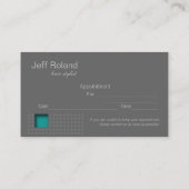 Carte de visite gris turquoise à la mode "Abraxas (Dos)