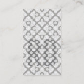 Carte De Visite Gris typographique blanc bleu (Dos)