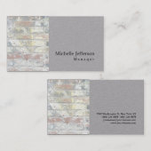 Carte De Visite Gris Unique Design Mur Moderne Simple (Devant / Derrière)