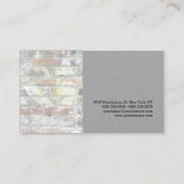 Carte De Visite Gris Unique Design Mur Moderne Simple (Dos)