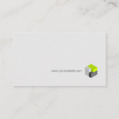 carte de visite gris vert d'architecte de la (Dos)