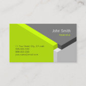 carte de visite gris vert d'architecte de la (Devant)