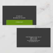 Carte de visite Gris vert professionnel (Devant / Derrière)