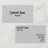 Carte de visite grise (Devant / Derrière)