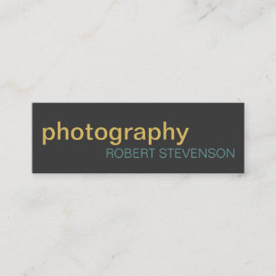 Carte de visite grise de photographie moderne mini