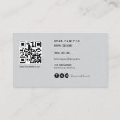Carte de visite grise moderne minimaliste (Dos)