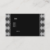Carte de visite grise noire Art déco (Dos)