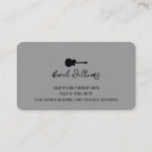 Carte de visite grise pour professeurs de guitare (Dos)
