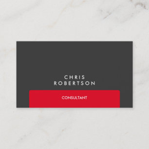 Carte de visite grise rouge rayée professionnelle