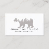 Carte de visite Grizzly à pin (Devant)