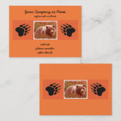 Carte De Visite Grizzly Bear Cub dans Fireweed Peinture Art de la  (Devant / Derrière)