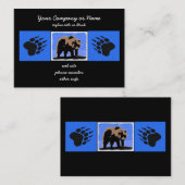 Carte De Visite Grizzly Bear en hiver - Art original de la faune (Devant / Derrière)