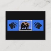 Carte De Visite Grizzly Bear en hiver - Art original de la faune (Dos)