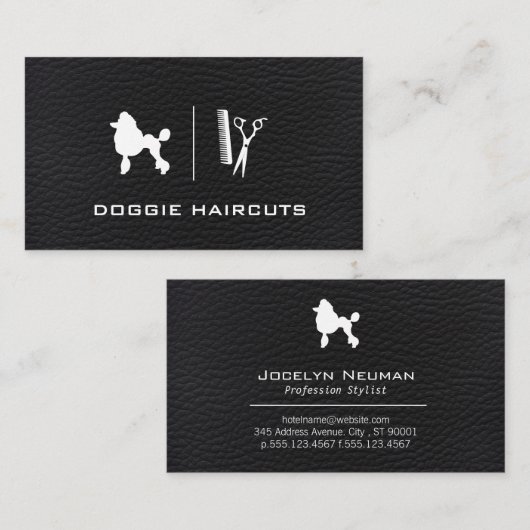 Carte De Visite Groomer (Devant / Derrière)