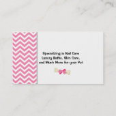 Carte de visite Groomer animal (Dos)