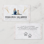 Carte De Visite Groomer avec chien | Protection des animaux (Devant / Derrière)