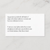 Carte De Visite Groomer Brushing Dog Fur (Dos)