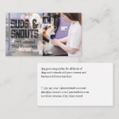 Carte De Visite Groomer Brushing Dog Fur (Devant / Derrière)