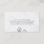 Carte De Visite Groomer | Cute Pomeranian | Découpe en métal or (Dos)