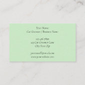 Carte De Visite Groomer de chats de temps de bain (Dos)