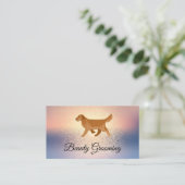 Carte De Visite Groomer de chien de beauté | Chien courant (Debout devant)
