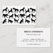 Carte De Visite Groomer de chien noir et blanc Animaux de compagni (Devant / Derrière)
