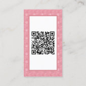 Carte De Visite Groomer de chien simple avec code QR (Dos)