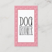 Carte De Visite Groomer de chien simple avec code QR (Devant)