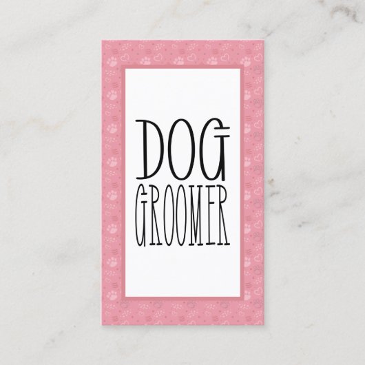 Carte De Visite Groomer de chien simple avec code QR (Devant)