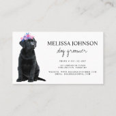 Carte De Visite Groomer de chiens de compagnie Black Labrador (Dos)