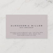 Carte De Visite Groomer | Empreintes de pattes rose pâle (Dos)