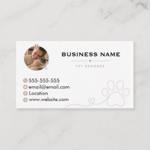 Carte De Visite Groomer pour animaux de compagnie avec photos mini