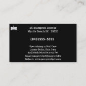 Carte De Visite Groomer pour animaux de compagnie Golden Retriever (Dos)