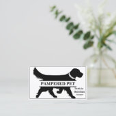 Carte De Visite Groomer pour animaux de compagnie Golden Retriever (Debout devant)