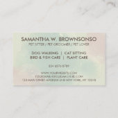 Carte De Visite Groomer pour animaux de compagnie jaune rétro (Dos)