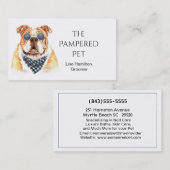 Carte De Visite Groomer pour animaux de compagnie pour chiens taur (Devant / Derrière)